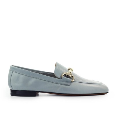 

Женские голубые лоферы Doucal с золотым логотипом, Light blue, DD8544MAETUY214NN34