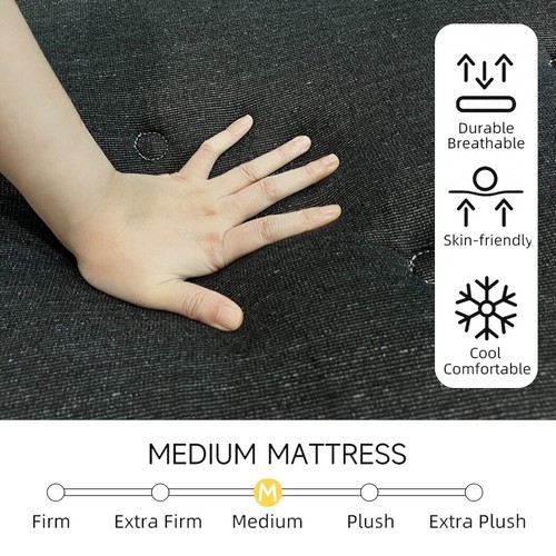 12"14" Mattress in A Box Innerspring Memory Foam Twin Full Queen King Cool Black