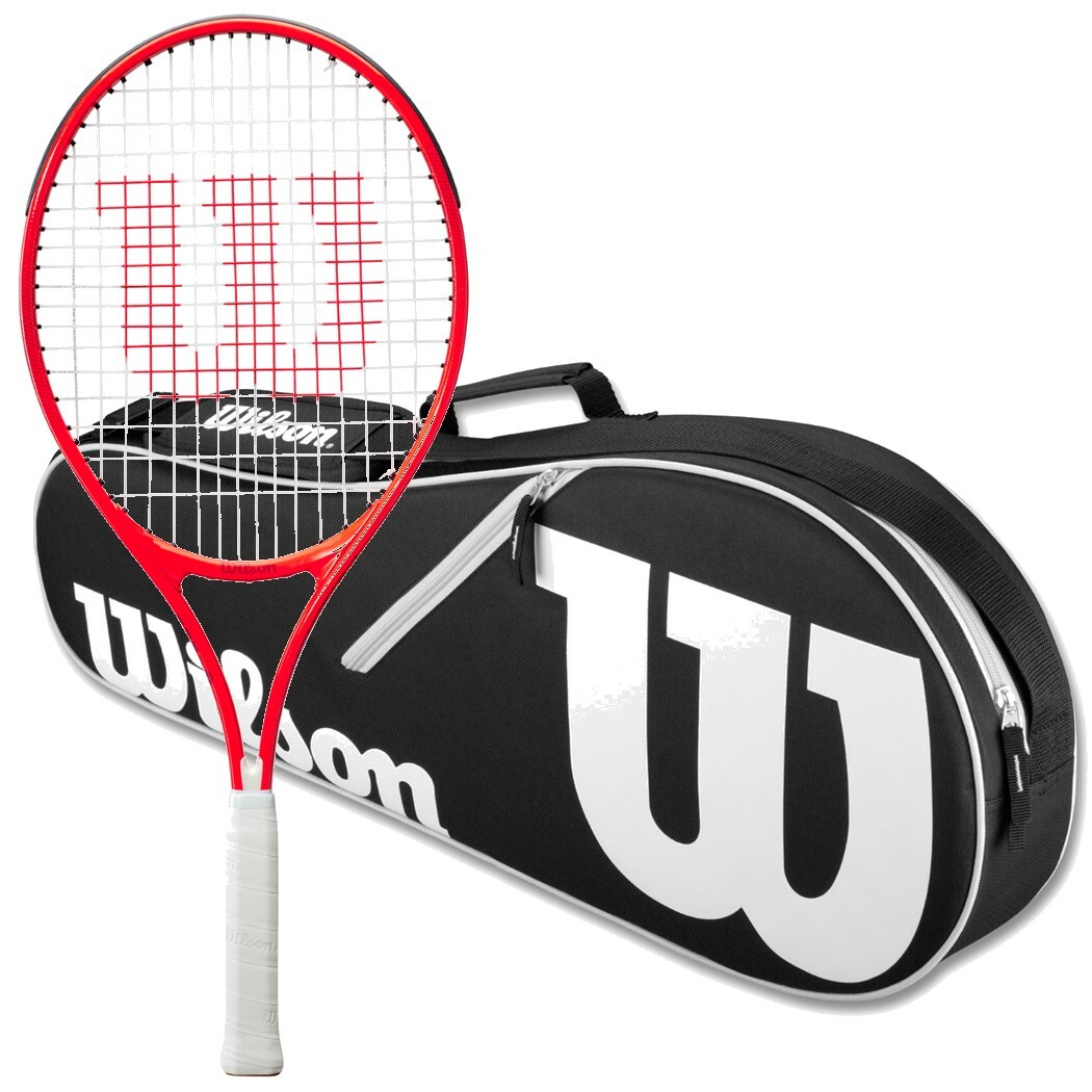 Wilson Jr Roger Federer Tennis Racquet bundled with an Advantage II Tennis Bag