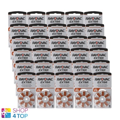 240 Rayovac Extra 312 Hearing Aid Batteries Hörgerätebatterie PR41 1.45 Zinc 8BL