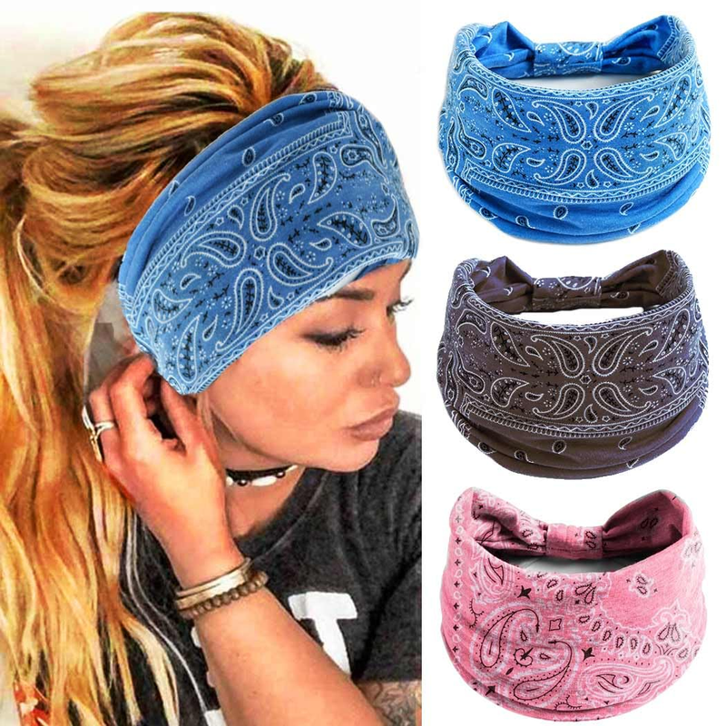 Diademas Turbante Ancho Bandas para la Cabeza Anudadas Cabeza Africana