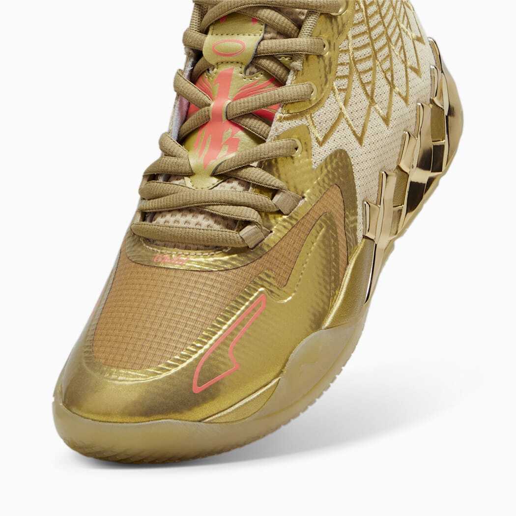 Pre-owned Puma Nibmens  Mb.01 Golden Child Sneakermetallic Gold Coralsize 8-13 In Pink