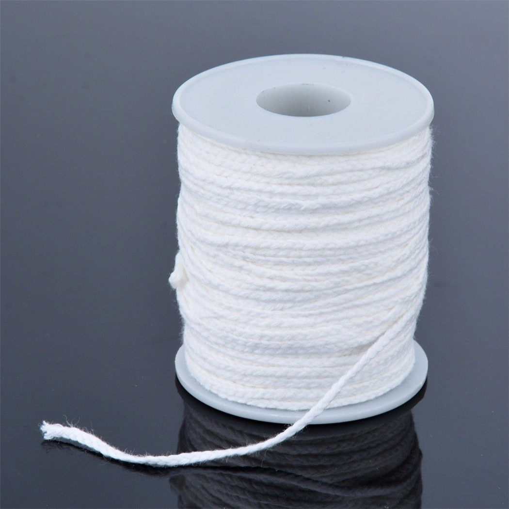 60M/Roll Spool of Cotton Square Braid Candle Wicks Wick Core Candle