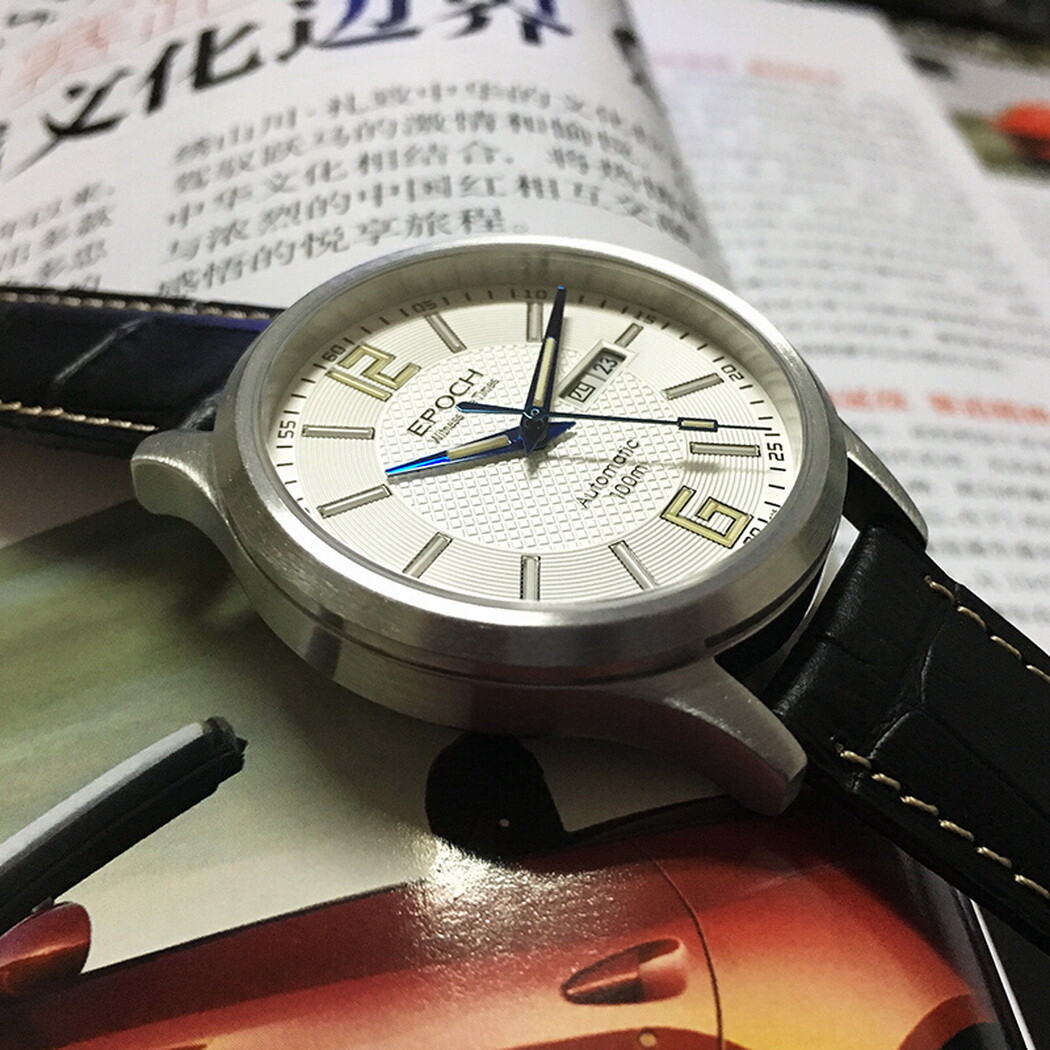 Pre-owned Epoch Men Automatic Watch Luxury Watches Luminous Mechanical Wristwatch Nh36