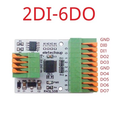8CH RS485 Modbus Rtu Digital IO Module Terminal Block Digital Collection Control