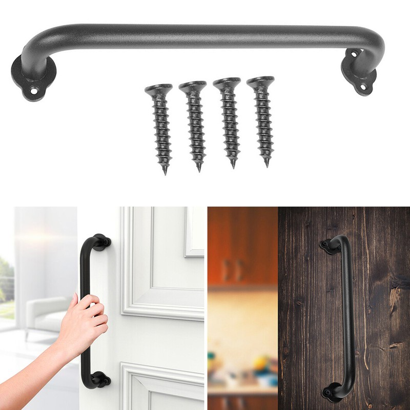Schiebetürgriff Mattschwarz Rustikal Pull Gate Flush Hardware Set