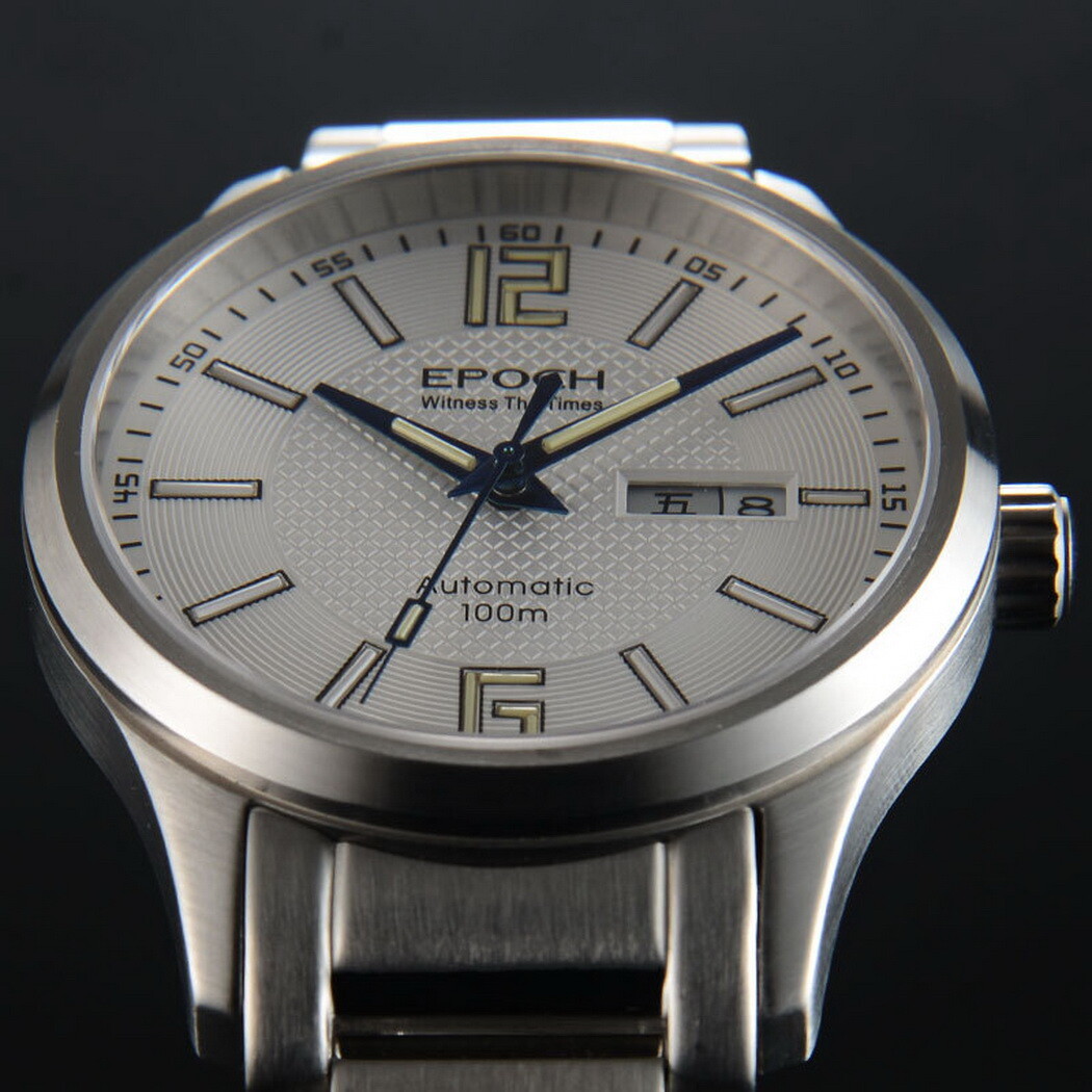 Pre-owned Epoch Men Automatic Watch Luxury Watches Luminous Mechanical Wristwatch Nh36