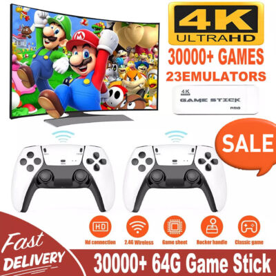 M15 Video Game Console 30000+ Games TV Stick 64GB HDMI 2 Wireless Controller