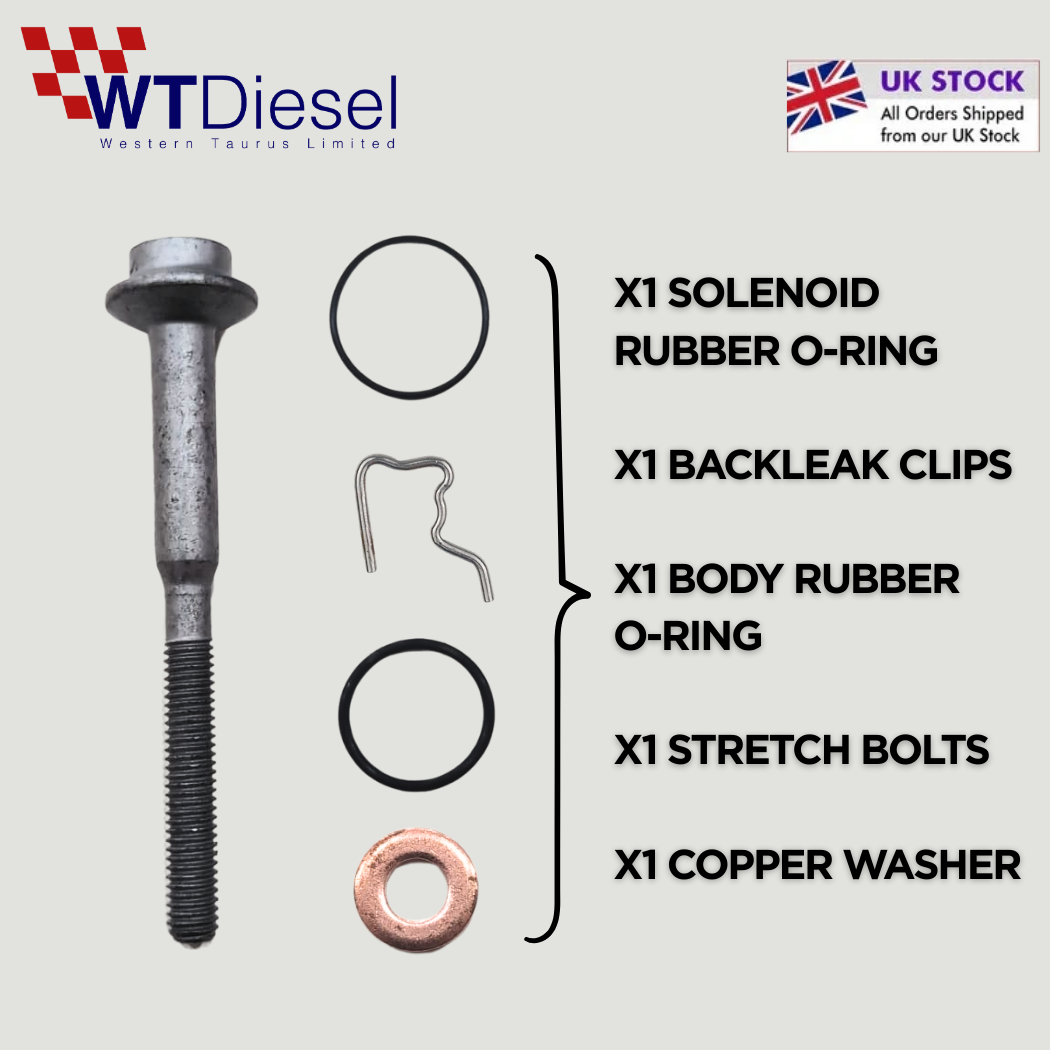 X1 Back leak Clips Seal And Bolt Siemens Diesel Injector Set |1.6TDI| VW Audi