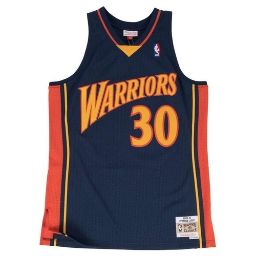 [SMJYGS18170-GSWNAVY09SCU] Мужская Mitchell & Ness NBA Swingman Road Jersey Warrior