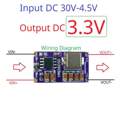 DC-DC Buck Module DC 5-30V to 3V 3.3V 4.2V 5V 6V 7.5V 9V 12V Power Supply 36W