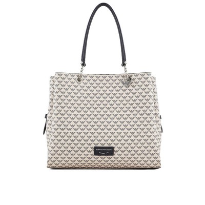 

Emporio Armani Eagle Charm Cream Blue Сумка для покупок Женщина, Y3D158-Y345E-80013