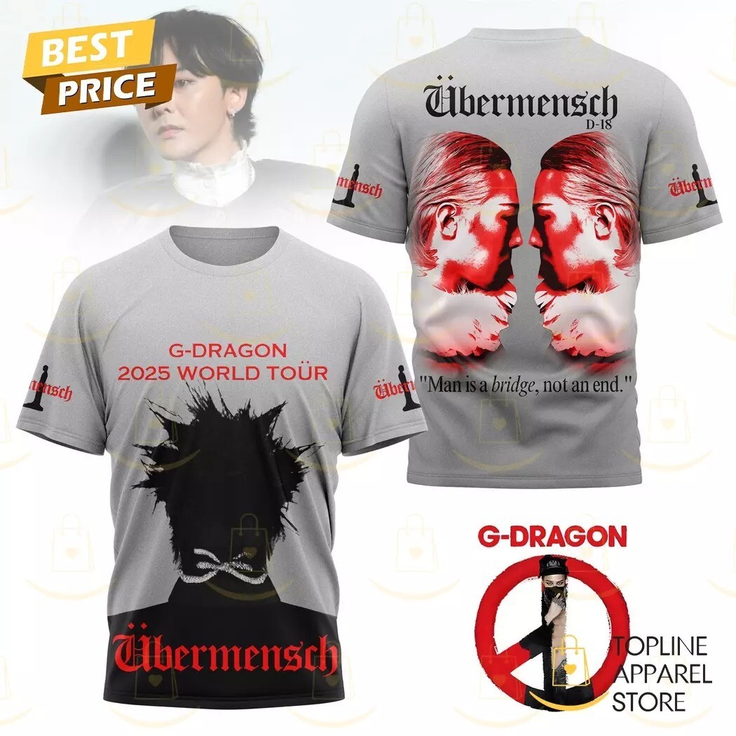 G-DRAGON Übermensch Tシャツ ブラック XL G-Dragon 2025 World Tour Ubermensch Official Poster Unisex T