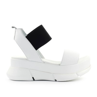 

Elena Iachi Double White Platform Sandal Woman Женщина, Белый, E575