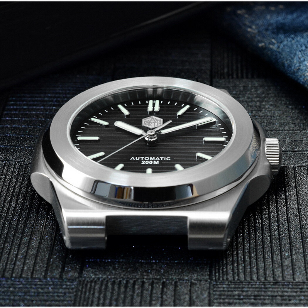 Pre-owned San Martin Men Dive Watch Luxury Mens Automatic Watches 200m Waterproof Luminous