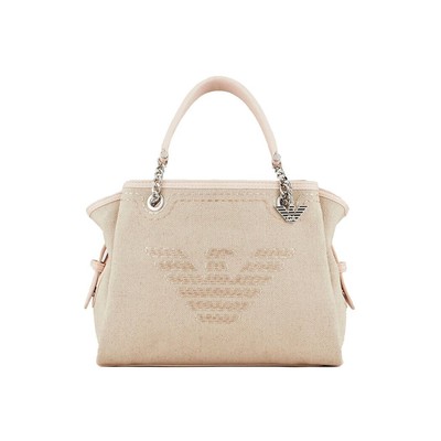 

Emporio Armani Charm Nude Pink Canvas Handbag Woman Женщина, Y3D159-YVL2E-89660