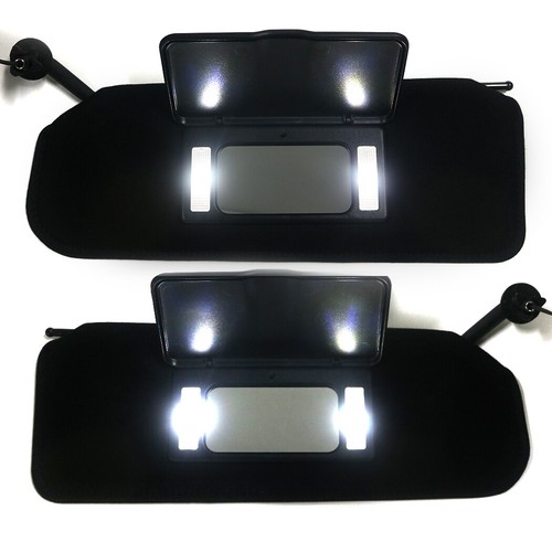 Pair Updated Sun Visors Sun Shades W/Bright LED Light For 1997-2004 Corvette C5