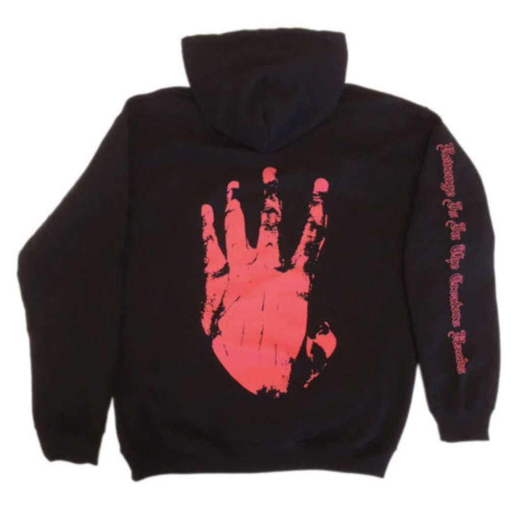 revenge hoodie red and black