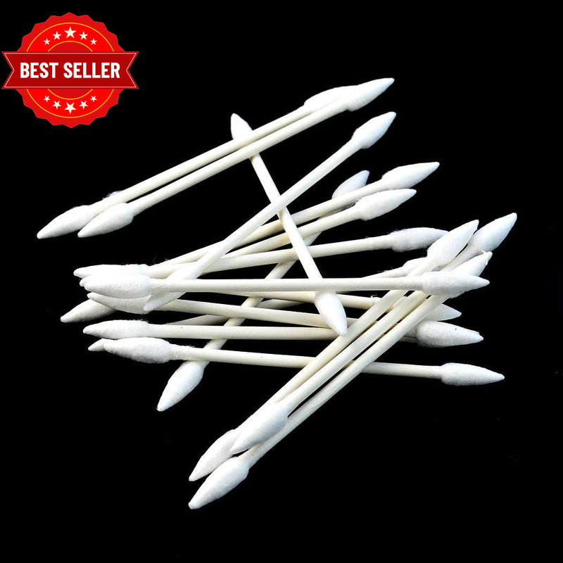 800 Pieces Cotton Swabs, Double Precision Tips with Paper Stick, 4 Packs, 200 Pi