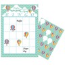 Up, Up & Away Hot Air Balloon Baby Shower Birthday Party Activity Bingo Game
