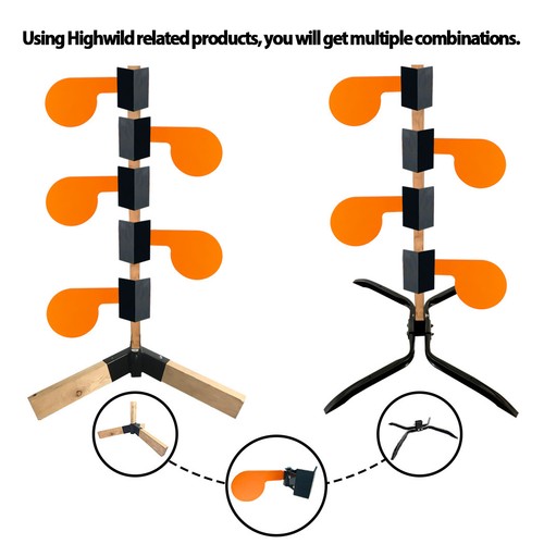 Highwild 6"x3/8" AR500 Dueling Tree Paddle Steel Target Set For 2X4 Board 2 Pack