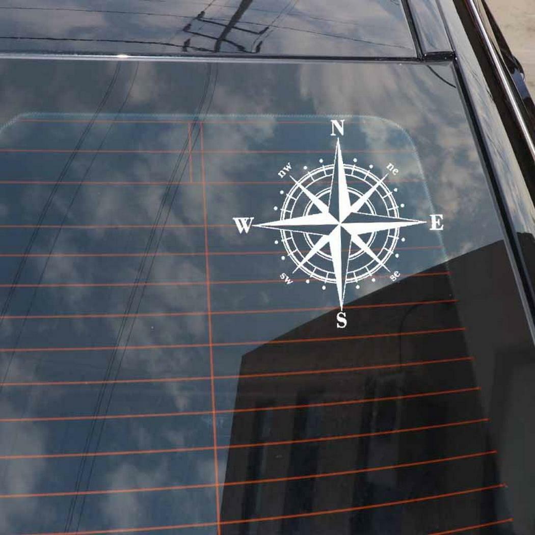 Creative Funny Car Decoration Waterproof Compass Reflective Car Sticker T9G1