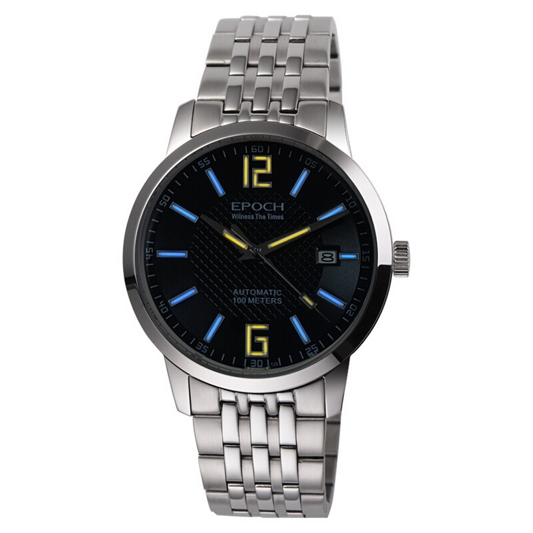 Pre-owned Epoch Men Automatic Watch Luxury Watches Luminous Mechanical Wristwatch 9015