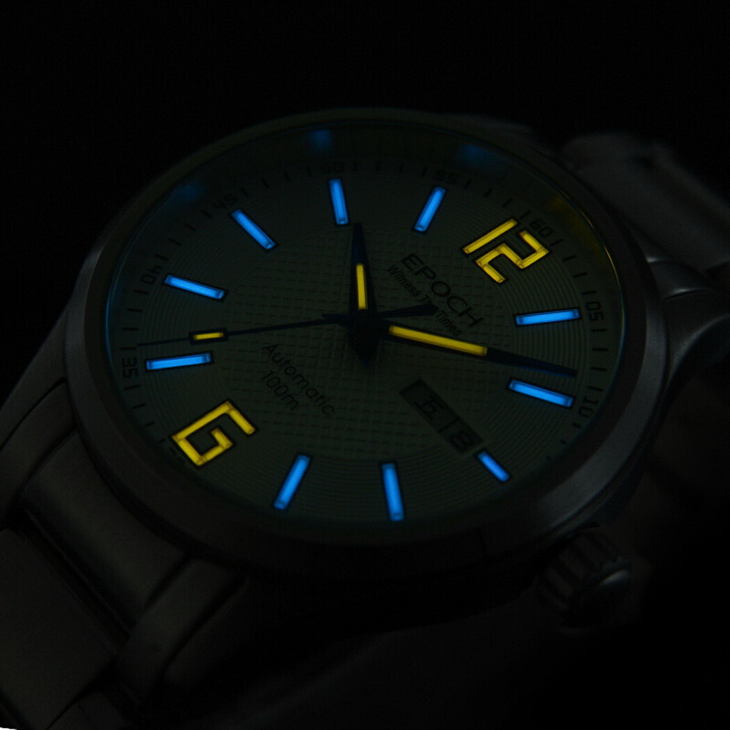 Pre-owned Epoch Men Automatic Watch Luxury Watches Luminous Mechanical Wristwatch Nh36