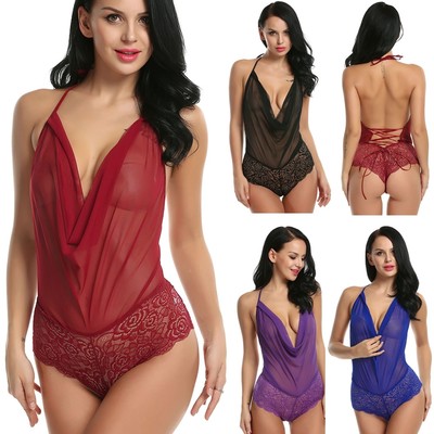 Women SexyLingerie Nightwear Sleepwear Dress Babydoll Lace Gstring Underwear