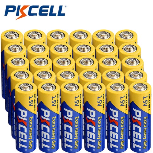 30pcs Zinc-Carbon AA Batteries Double A 1.5V PC1500 EN91 R6P for Remote Controls