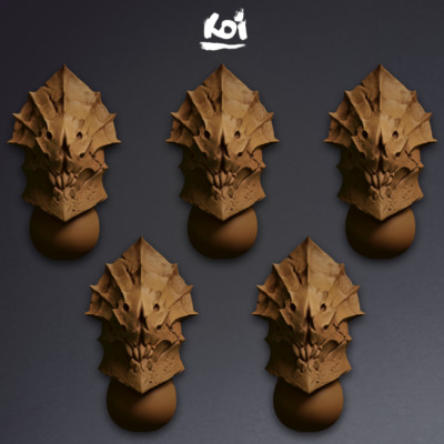 Blightlords - Miniatures Heads Type 4 | Warhammer 40k chaos Nurgle Bits 42mm