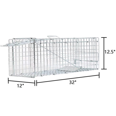 Rabbits Cat Raccoon Squirrel Cage Humane Live Animal Trap 1 Door Rodent US