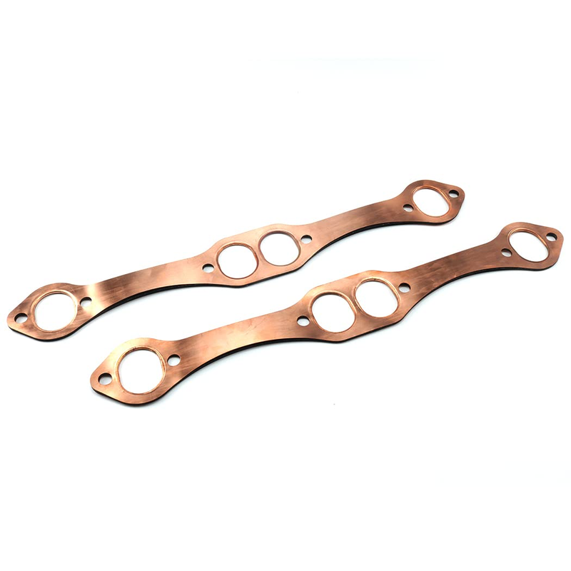 SBC Oval Port Copper Header Exhaust Gaskets Compatible with SB Chevy 327 305 350 383 Reusable