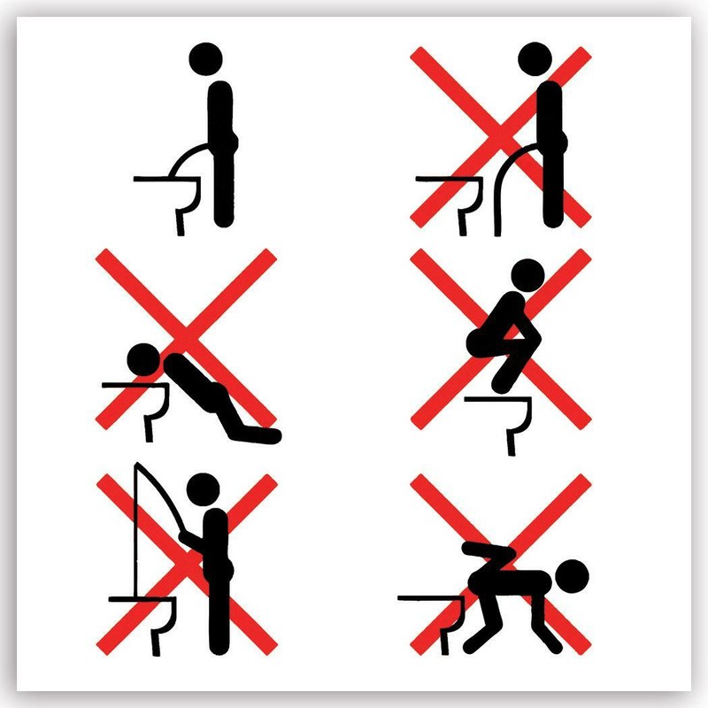 Gift Sticker : How To Piss Male Restroom Funny Correct