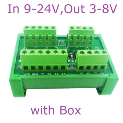 8ch PLC Digital Switch IO Isolation Protection Board 3.3V 5V 12V 24V Logic Level