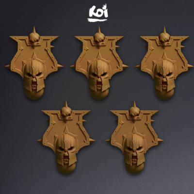 Bloodrunners - Miniature Helmets Type 5  | Warhammer 40k chaos  Bits 42mm World