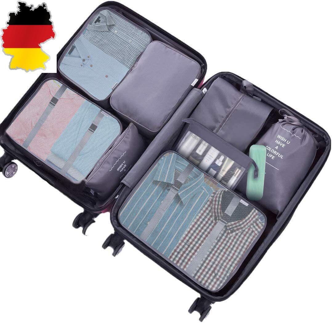 9-teilig Urlaub Reise Koffer-Organizer Packtaschen Kleidertaschen Packwrfel Set