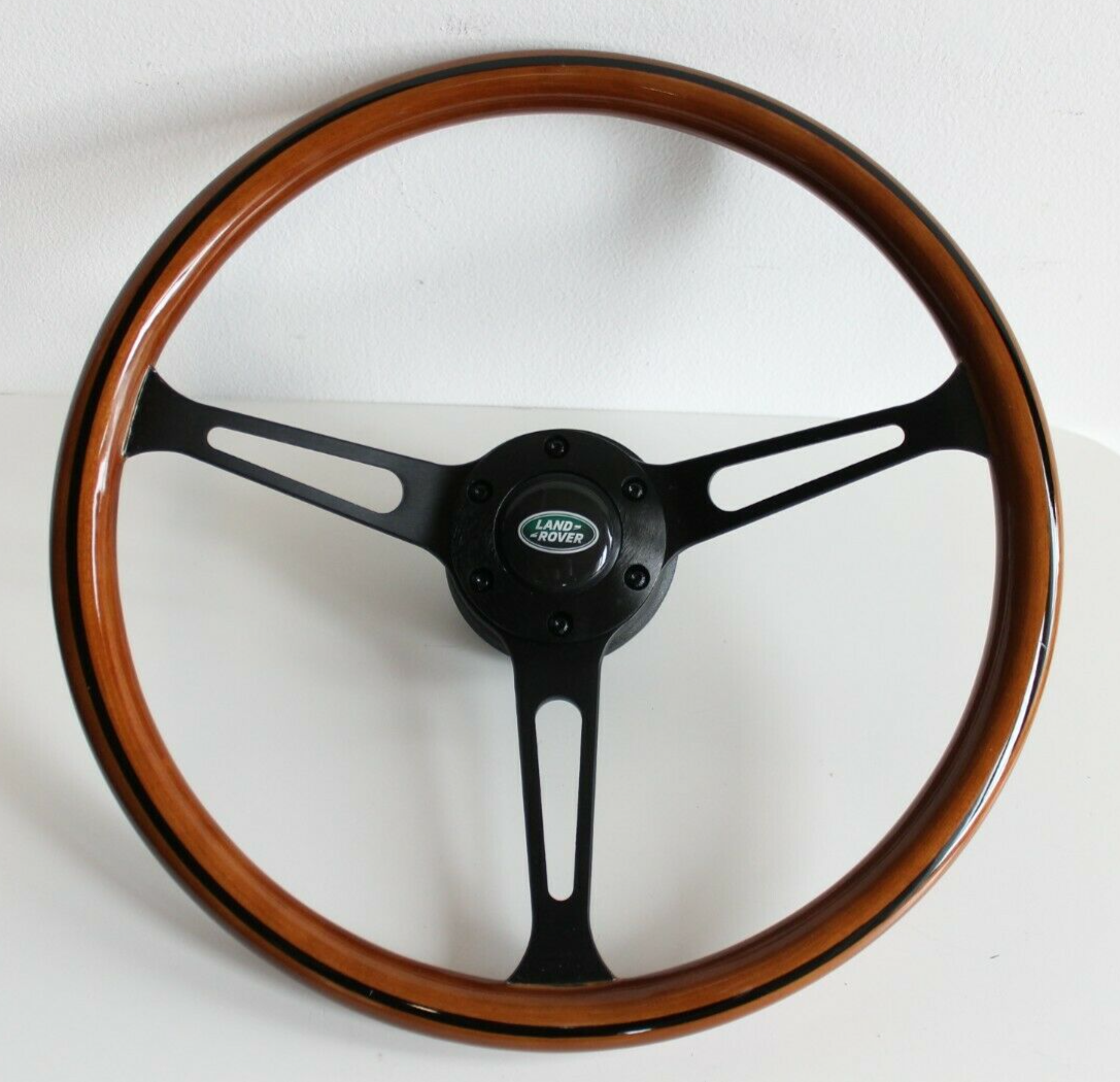 Steering Wheel fits For Land Rover Defender 48 spline Wooden Wood 380mm 08-15'