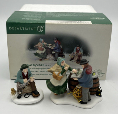 Dept 56 A Good Days Catch 56.58420 Heritage Dickens Village Retired 1999