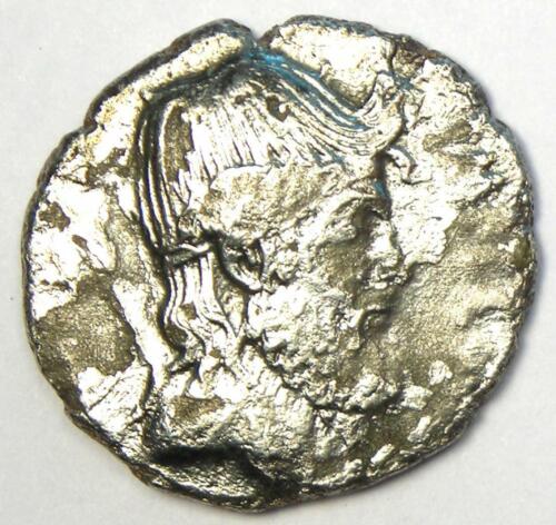 Ancient Roman Sextus Pompey AR Denarius Silver Neptune Coin 42 BC - VF Details 