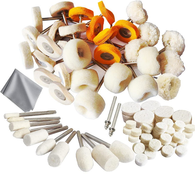 78 Pcs Polishing Buffing Wheel Set for Polishing Kit Felt Wool Cotton ...