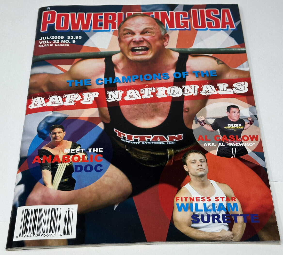 Powerlifting USA Magazine July 2009 Volume 32 No. 9 Vito Palazolo AAPF & RAW Nat