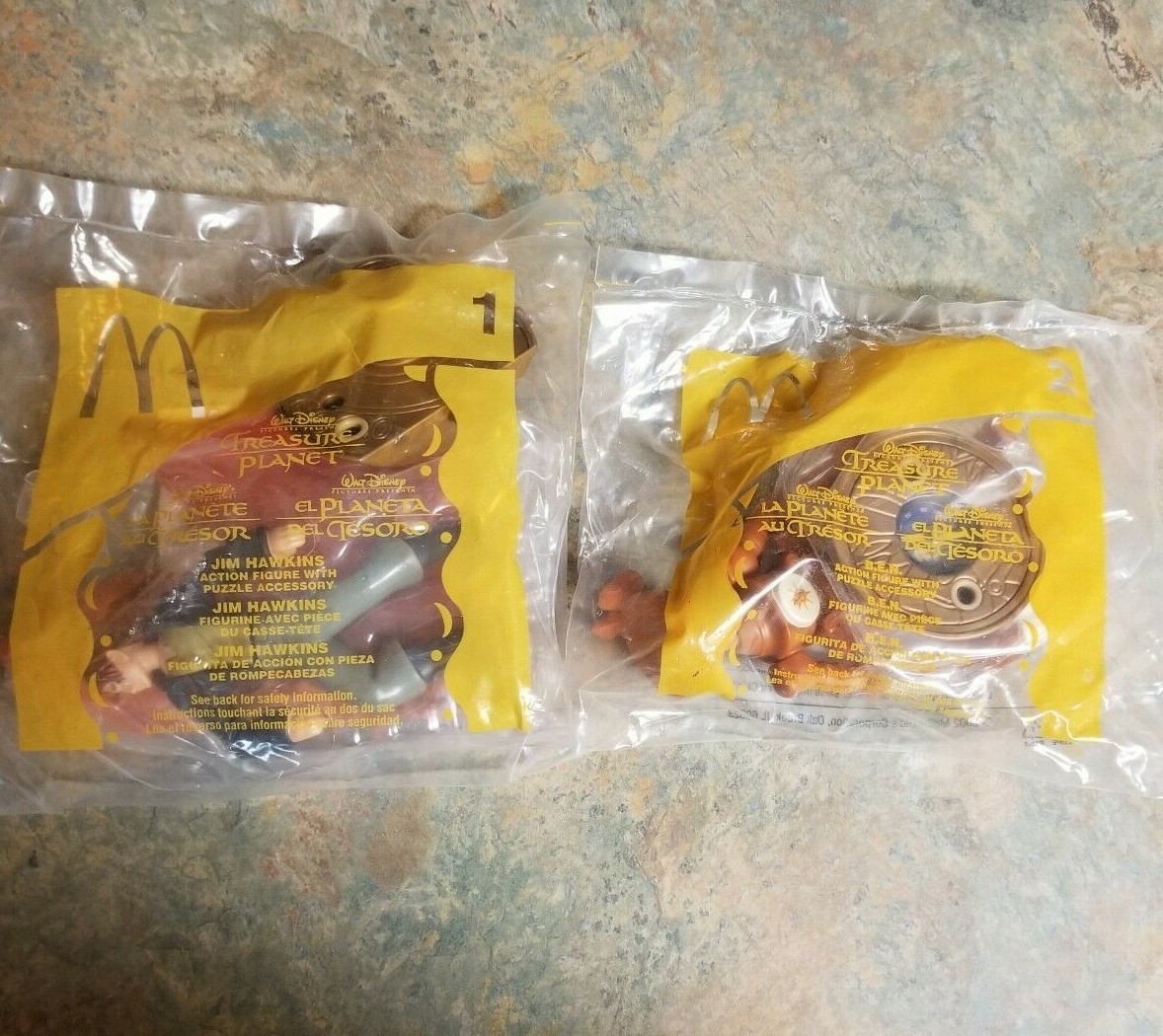 McDonald's Disney Treasure Planet Lot Of 7 New NIP  1, 2,3,4,5,6,8 (2)