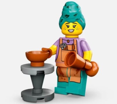 LEGO Series 24 Minifigure - 71037 - Brand New Ceramic Potter plus baseplate