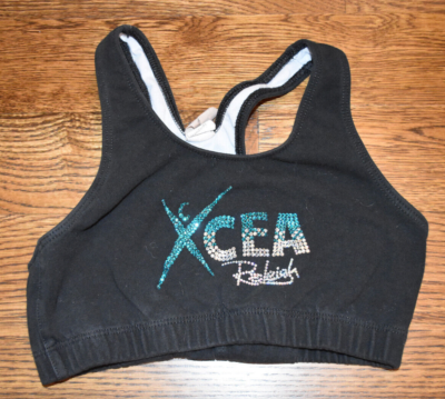 AS Adult Small Cheer Extreme CEA Raleigh Bling Sports Bra Black