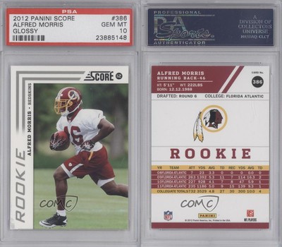 2012 Score Glossy Alfred Morris #386 PSA 10 GEM MT Rookie RC