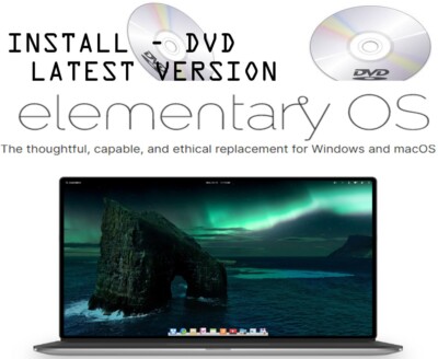 Elementary OS 7 - 32-Bit and 64-Bit DVD Set Same Day Shipping USA Laser Printed