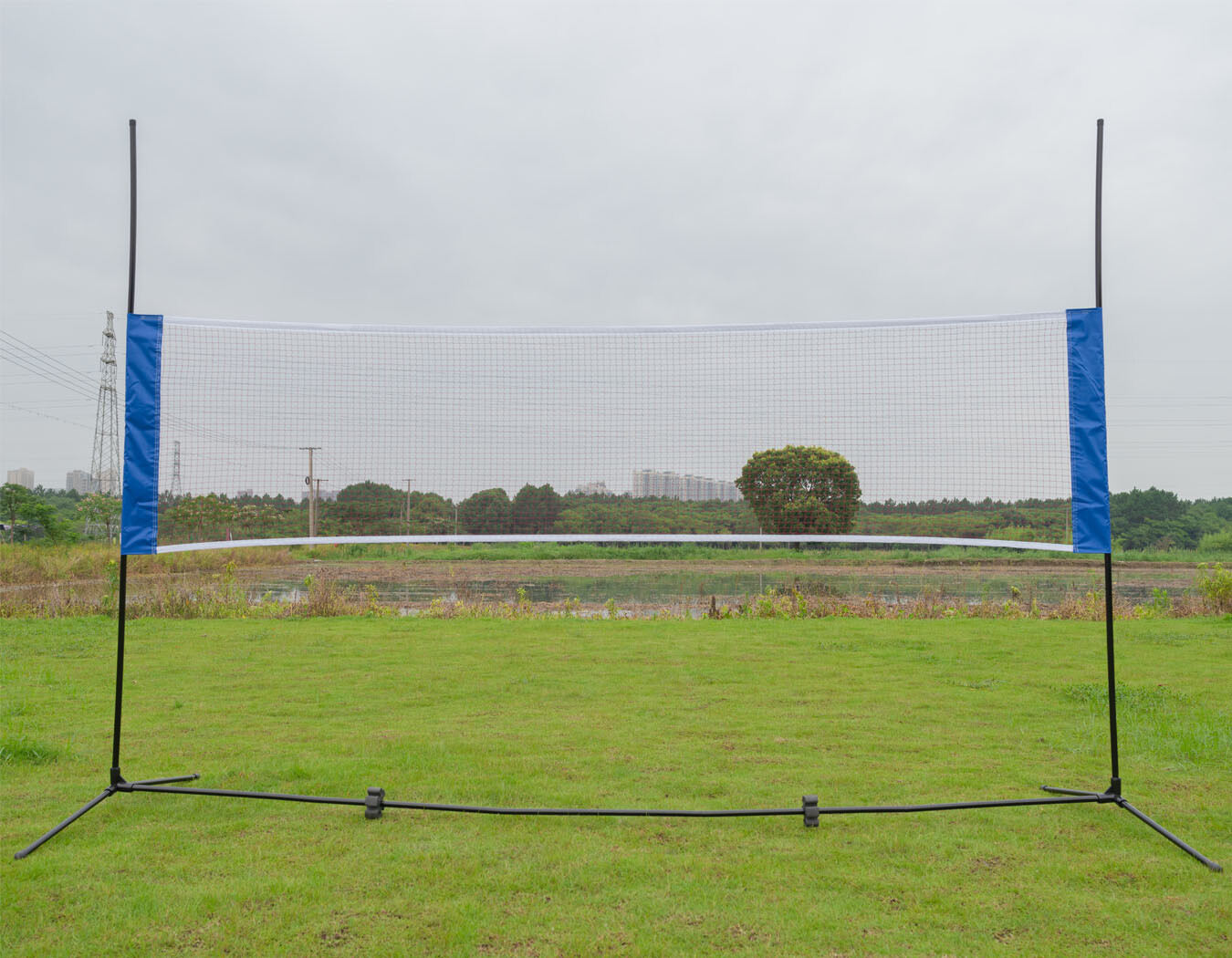 17/10' Height Adjustable Badminton Tennis Volleyball Net Stand Multi