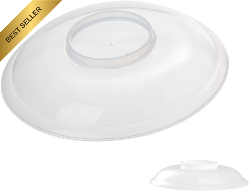 Microwave Splash Guard, Transparent round Food Cover with Easy-Grip Handle, Mult