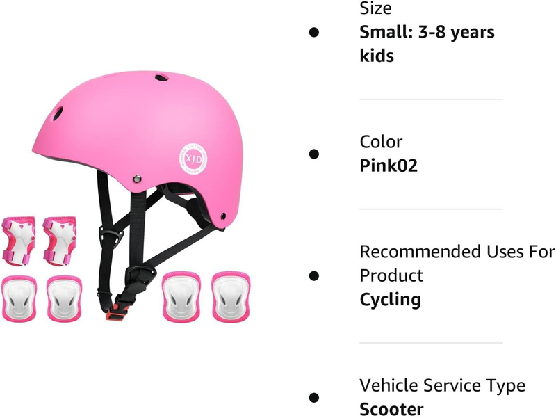 Kids Bike Helmet,Multi-Sport Protective Gear Set for 3-5-8-14 Years Boys Girls w